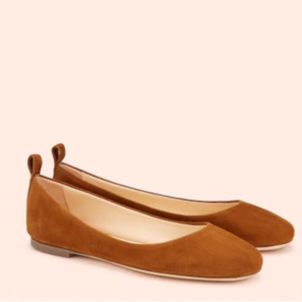 AGL KIM BALLET SHOE Brown  (Tan) Suede Women's Ballet Flats size 38 new